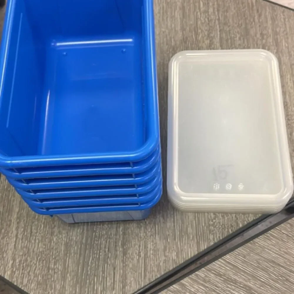 Storex Blue Storage Bins with Lids